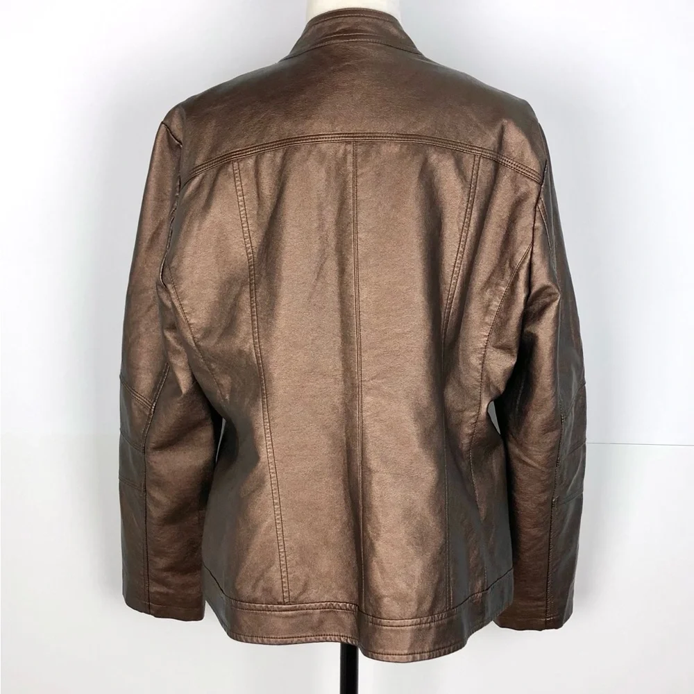 Haggar metallic bronze vegan jacket - Picture 5 of 6